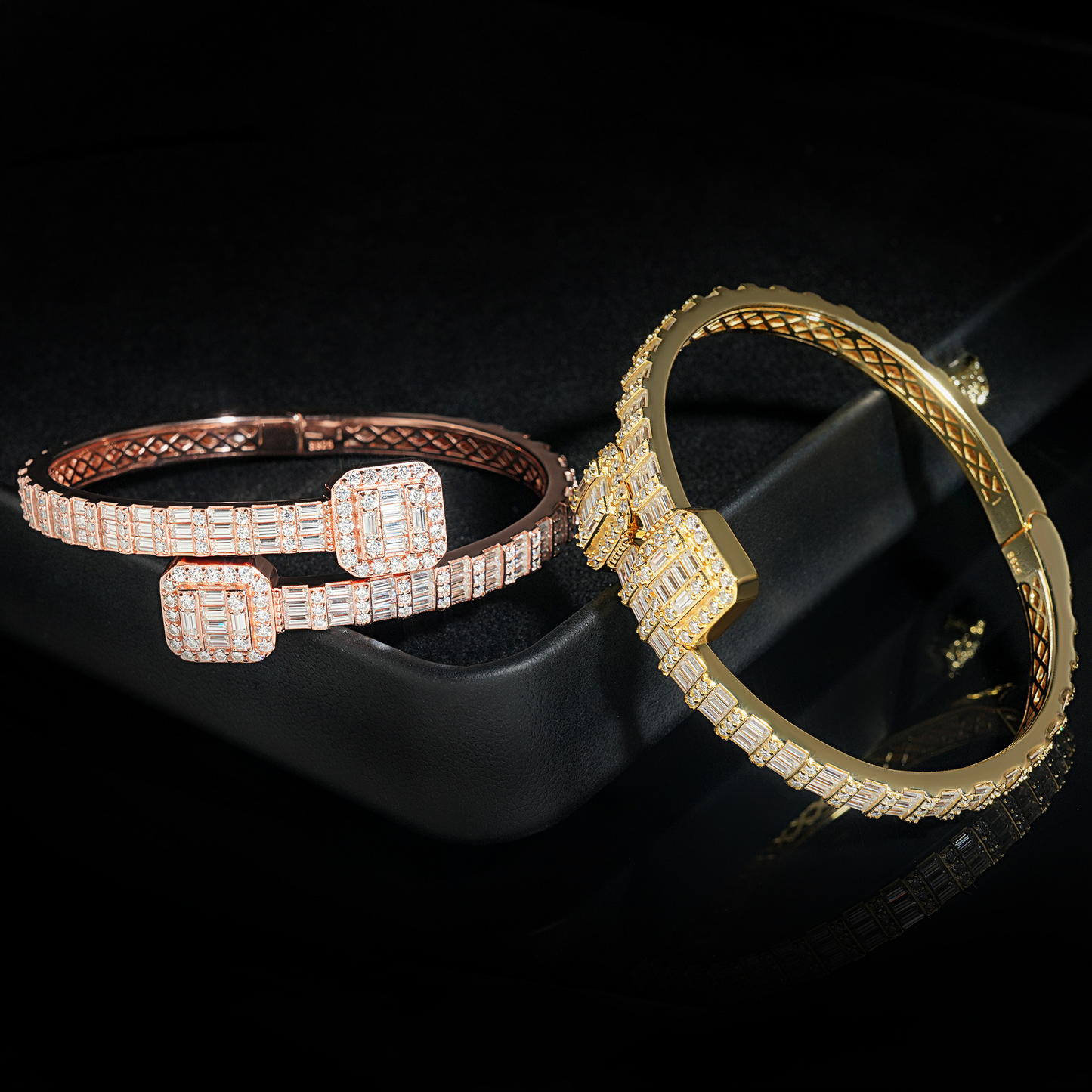 S925 Silver Inlaid D Color Moissanite Classic Kajia Bracelet Cross-Border Hip-Hop Fashion High-End Bracelet