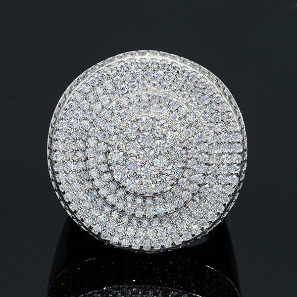 Hiphop D Color VVS Moissanite Moissanite Ring Iced Out Ring S925 Pass Diamonds Tester