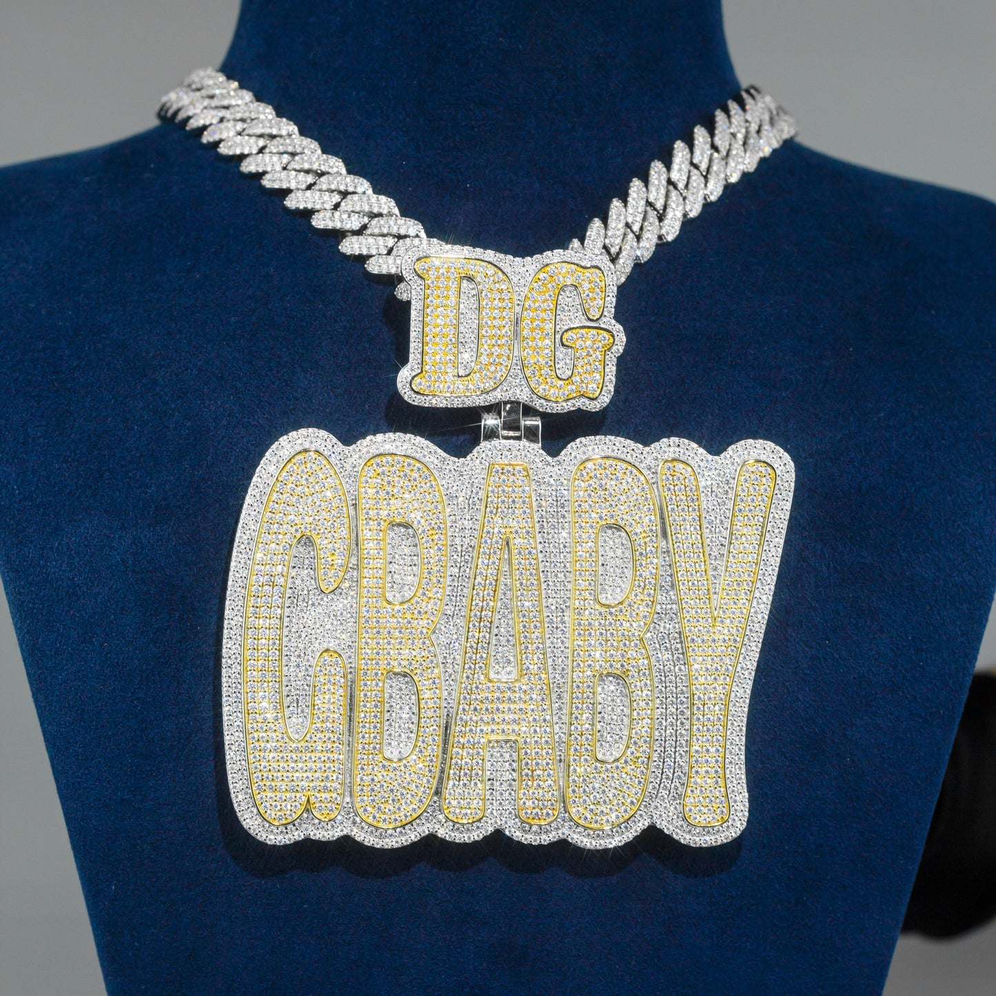 Custom Moissanite Hip Hop chain Rapper Diamond Name Pendant