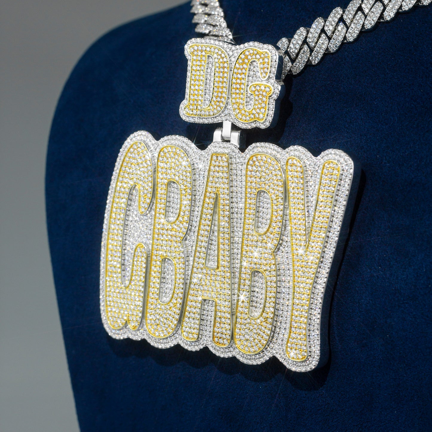 Custom Moissanite Hip Hop chain Rapper Diamond Name Pendant