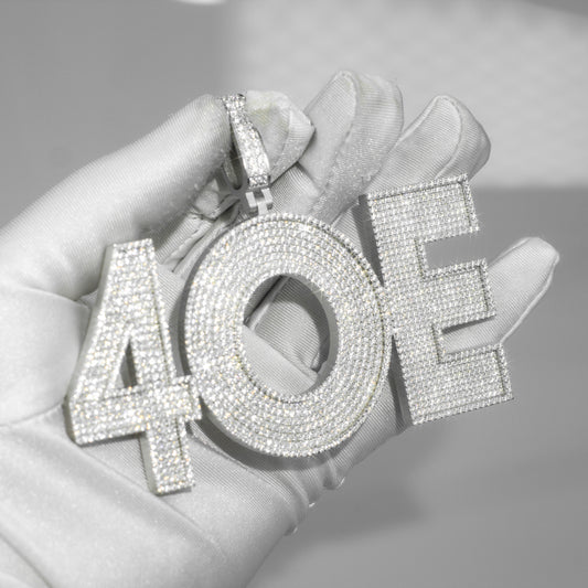 Custom Moissanite Hip Hop chain Rapper Diamond Name Pendant