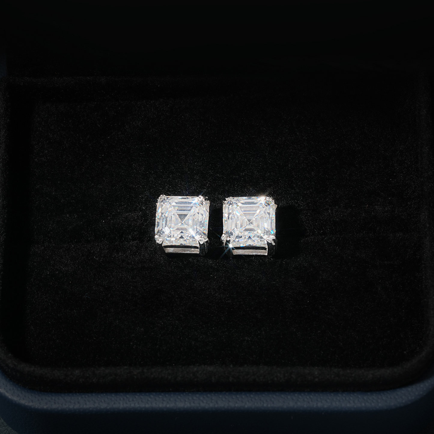 Moissanite VVS Special Shaped Pagoda Cut 925 Sterling Silver Earrings Inlaid with Hip Hop Earrings